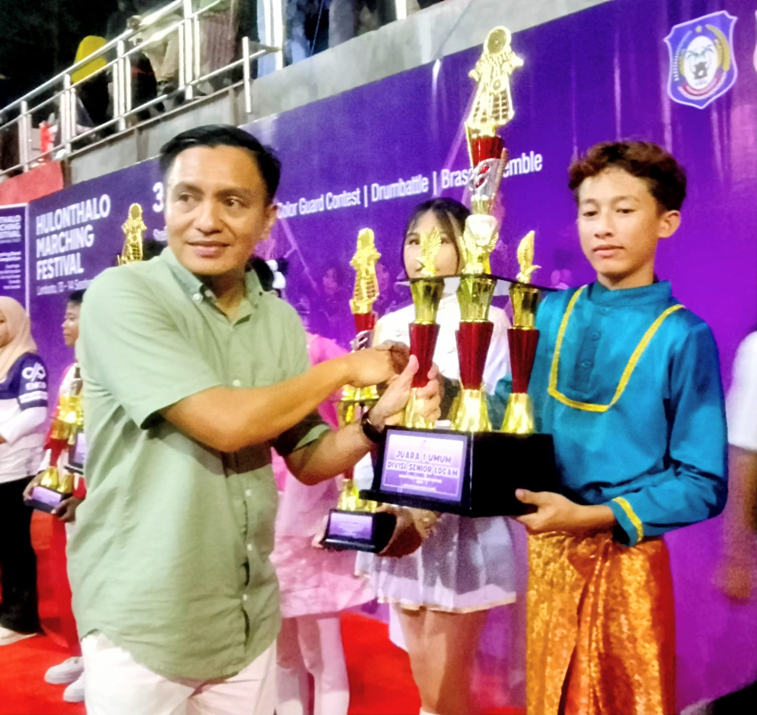 SMP N 1 Molibagu usai menyabet juara umum HMF 2025. Minggu, (14/9/2025).