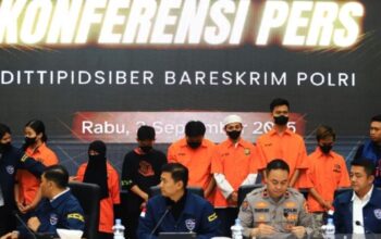 Direktorat Tindak Pidana Siber Bareskrim Polri menunjukkan konten yang dimanipulasi dalam konferensi pers di Gedung Bareskrim Polri, Jakarta, Rabu (3/9/2025). ANTARA/HO-Divisi Humas Polri/Ulanda.id