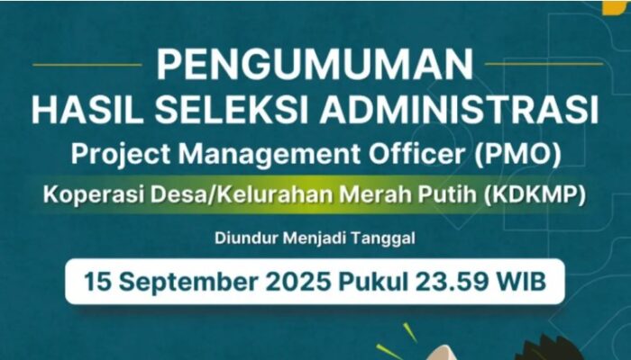 Pengumuman Hasil Seleksi Administrasi PMO Kemenkop 2025 Resmi Ditunda