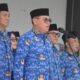 Sekda Iwan Mustapa saat memimpin Apel Korpri di Lingkungan Pemerintah Kabupaten Bone Bolango yang dilaksanakan di Lapangan Alun-Alun Bone Bolango, Rabu (17/9/2025). (F.AKP/Diskominfo)/Ulanda.id