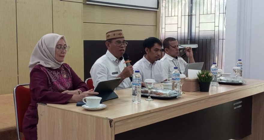 Sekretaris Daerah Bone Bolango, Iwan Mustapa, menerima kunjungan rombongan Tim Survey ICP di Aula Kantor Bappeda, Kamis (18/9/2025). (F.Fauzi/Diskominfo)/Ulanda.id