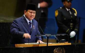 Presiden Prabowo Subianto menepis pernyataan Presiden Donald Trump mengenai relevansi peran Perserikatan Bangsa-Bangsa (PBB) saat ini. (Foto: AFP/ANGELA WEISS)/Ulanda.id