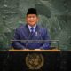 Presiden Republik Indonesia Prabowo Subianto di Sidang Majelis Umum Perserikatan Bangsa-Bangsa (PBB) di Markas Besar PBB, Manhattan, New York, Selasa (23/9). Tim Media Presiden Prabowo Subianto/Ulanda.id