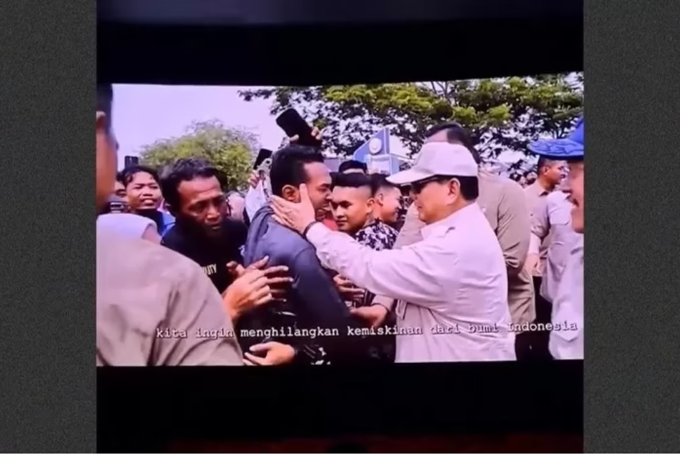 Video Presiden Prabowo Subianto di bioskop sebelum film dimulai. (Foto: Instagram @catatanfilm)/Ulanda.id