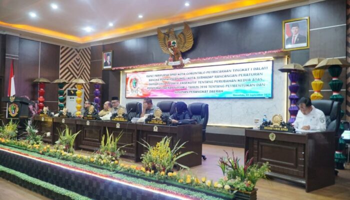 DPRD Kota Gorontalo Setujui Ranperda Pembentukan Badan Pendapatan Daerah
