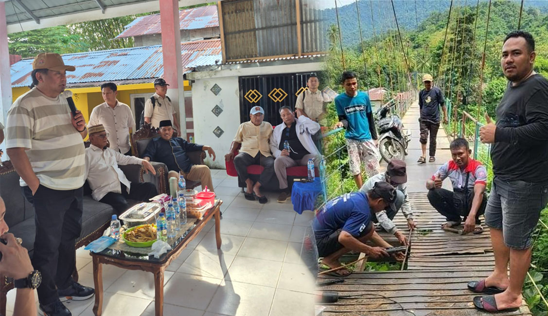 Anggota DPR RI, Rachmat Gobel siap menggunakan dana pribadinya untuk mendukung perbaikan jembatan gantung di Suwawa/Ulanda.id