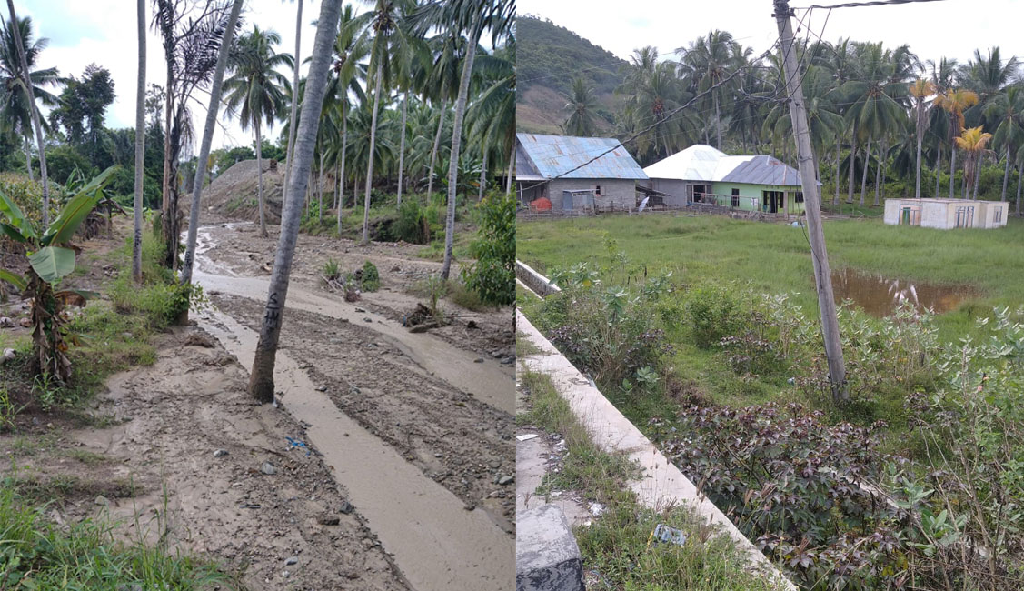 Lokasi tambang ilegal dekat jalan yang ada di sambati, material matrial langsung ke sungai/Ulanda.id