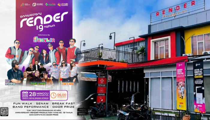 Render Production Anniversary ke-19 dengan Fun Walk hingga Zumba