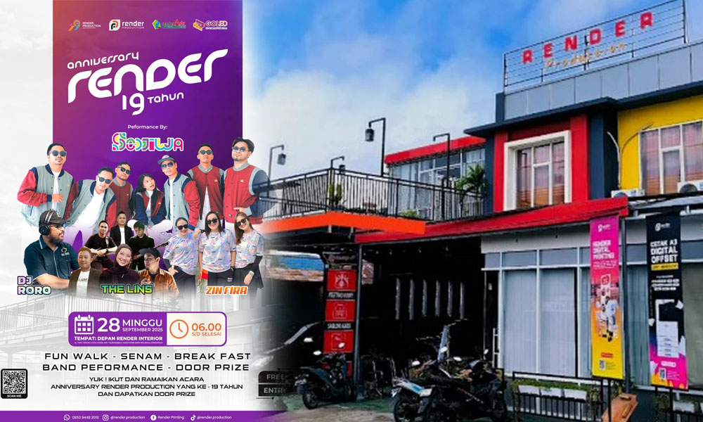 Render Production akan menggelar sejumlah kegiatan menarik dalam rangka memperingati hari jadinya yang ke-19/Ulanda.id