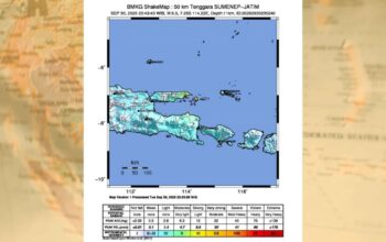 Data laporan gempa yang dihimpun BMKG, Selasa (30/9/2025). (Foto: Dok. BMKG)/Ulanda.id