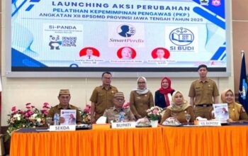 Peluncuran tiga aksi perubahan yang digagas oleh para pejabat di lingkungan Badan Keuangan dan Pendapatan Daerah (BKPD) Bone Bolango, di Aula Balai Penjaminan Mutu Pendidikan (BPMP) Provinsi Gorontalo, Senin (13/10/2025). (F.dok.istimewa)/Ulanda.id